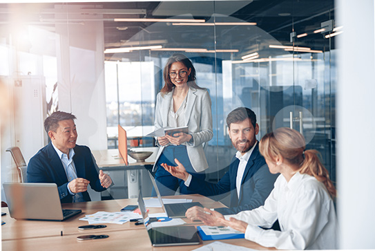 Permanent Talent Solutions, woman speaking in a meeting